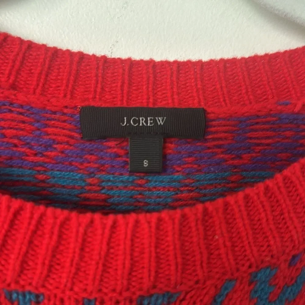 J. Crew Chunky Fair Isle Lambswool Sweater S